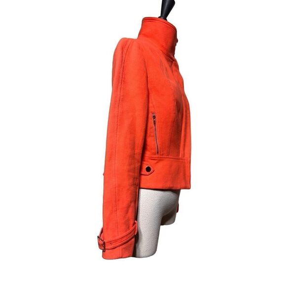 Etcetera Melon Color Moto Jacket Blazer Size 4 - Picture 3 of 5